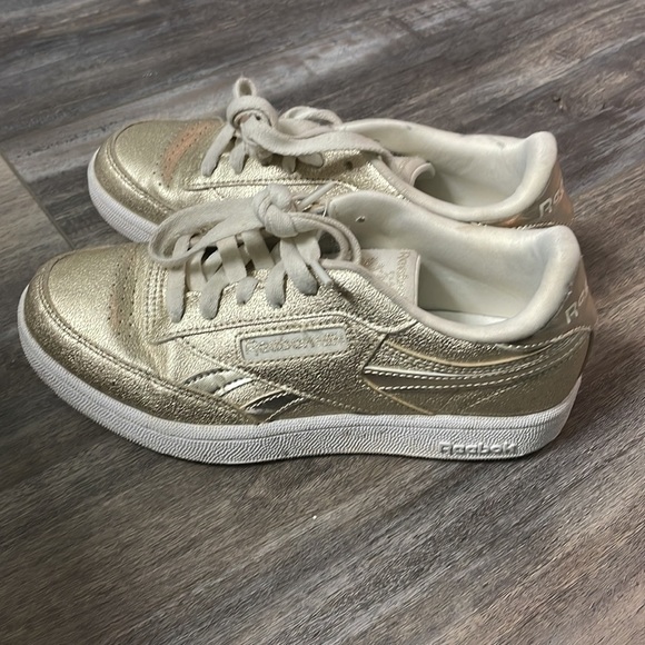 Reebok Metallic Gold Classic Sneakers - Picture 3 of 9